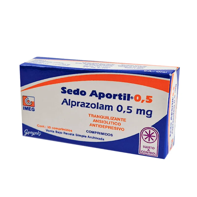 Sedo Aportil Alprazolam 0,5 mg - Cont. 30 Comprimidos