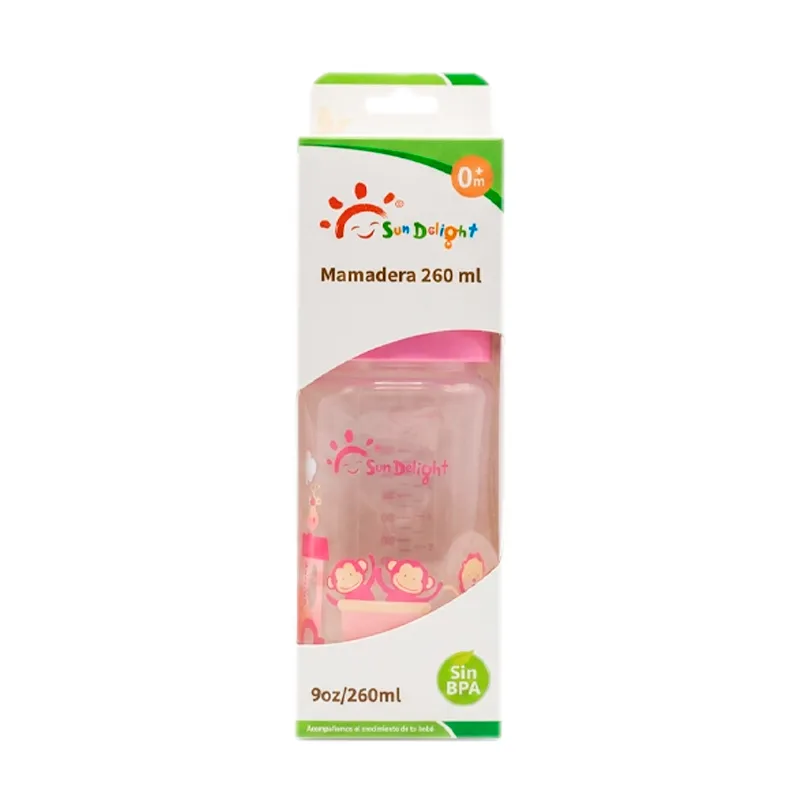 Mamadera Sin Manija Rosa Sundelight - Cont. 260 mL
