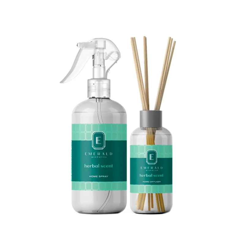 pack difusor + home spray herbal scent emerald