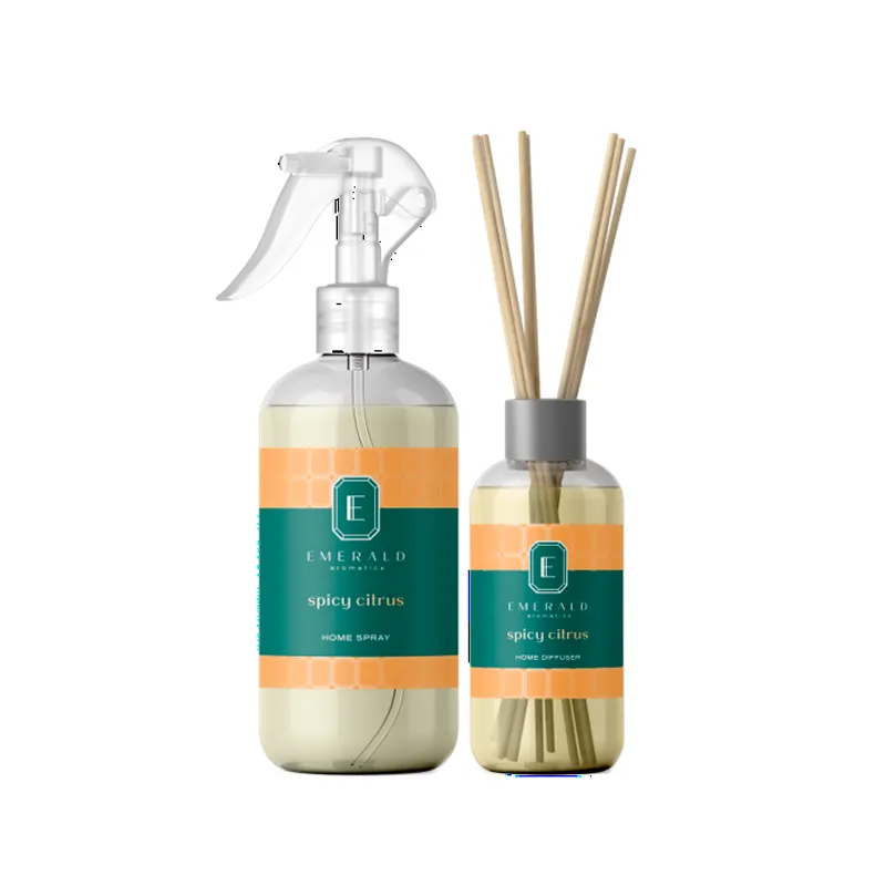 pack difusor + home spray spicy citrus emerald