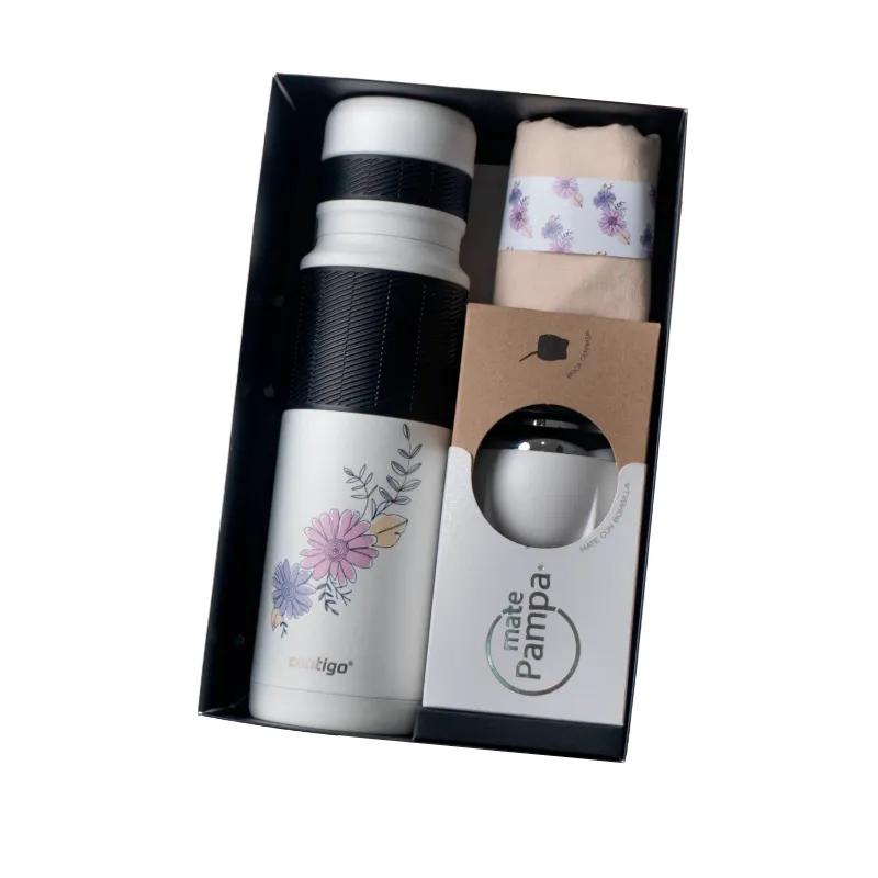 Combo Termo 1,1 Litros + Guampa + Bolso Lila Contigo