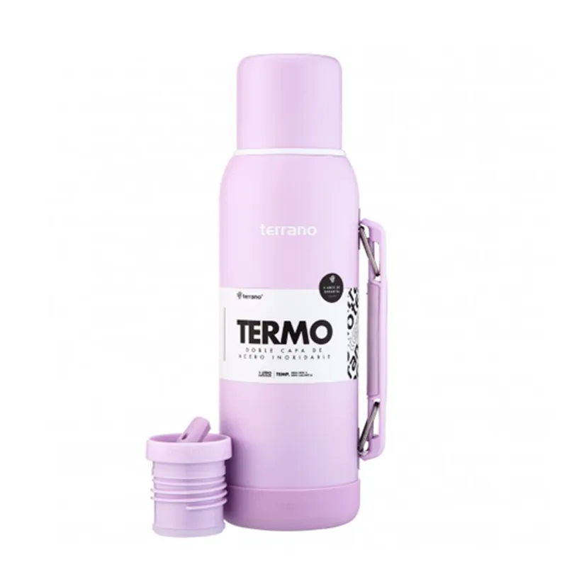 Termo con Manija Movil + Bota Lila Terrano - Cont.1 Litro
