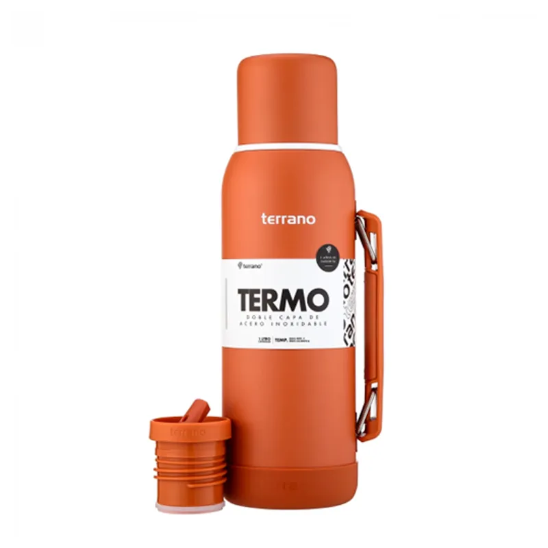 Termo con Manija Movil + Bota Terracota Terrano - Cont.1 Litro