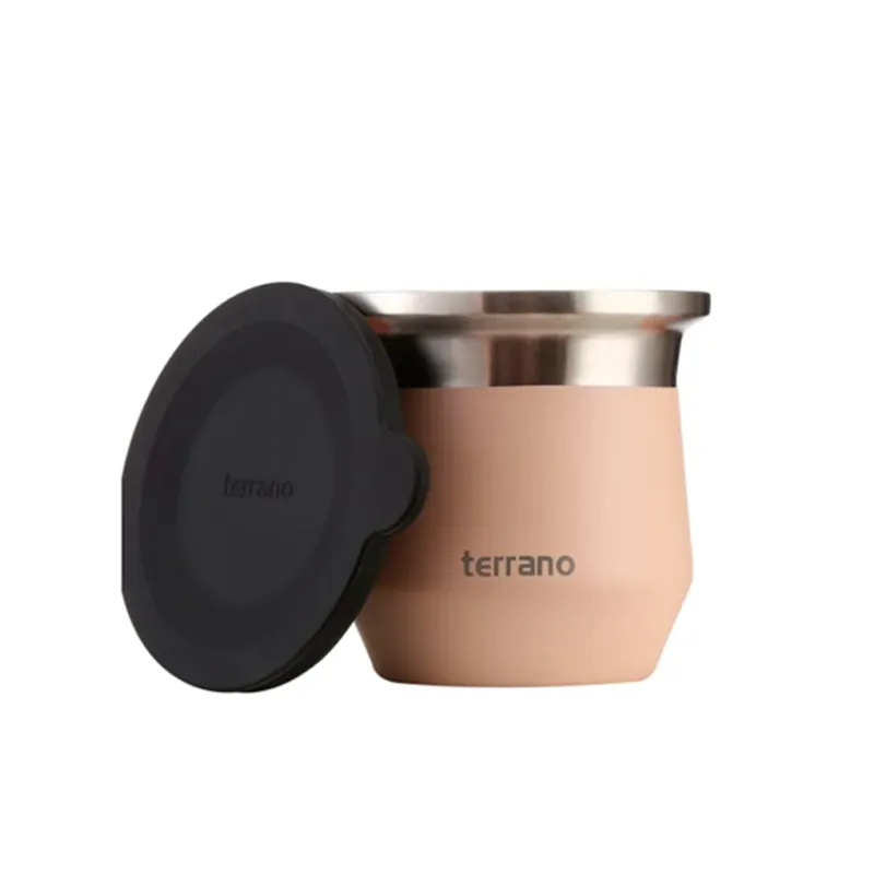 Guampa para Mate Acero Flap Rosa Vieja Terrano