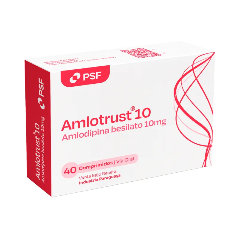 Amlotrust Amlodipina Besilato 10 mg - Cont. 40 Comprimidos Recubiertos