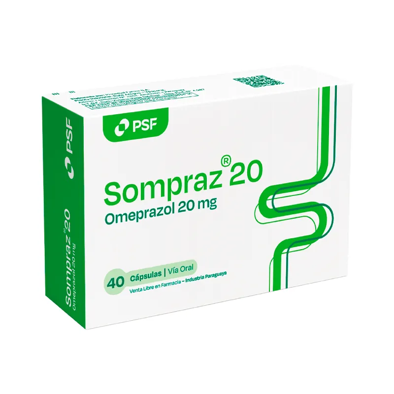 Sompraz Omeprazol 20 mg - Cont. 40 Capsulas