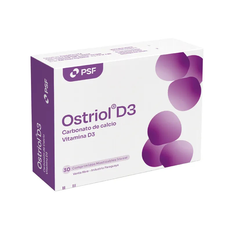 Ostriol D3 Carbonato de Calcio Vitamina D3 - Cont. 30 Comprimidos
