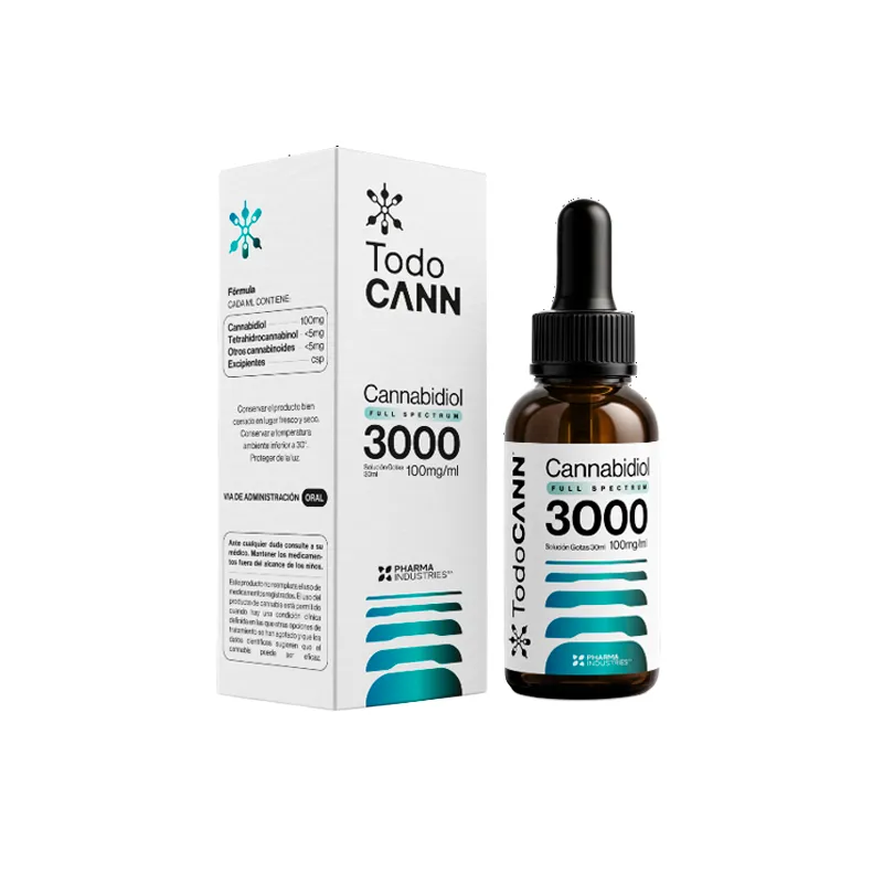 Cannabidiol Full 3000 100 mg/ ml Todocann - Cont.30 mL