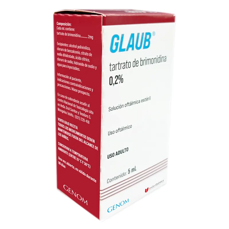 Glaub Tartrato de Brimonidina 0,2% - Solucion Oftalmica de 5 mL
