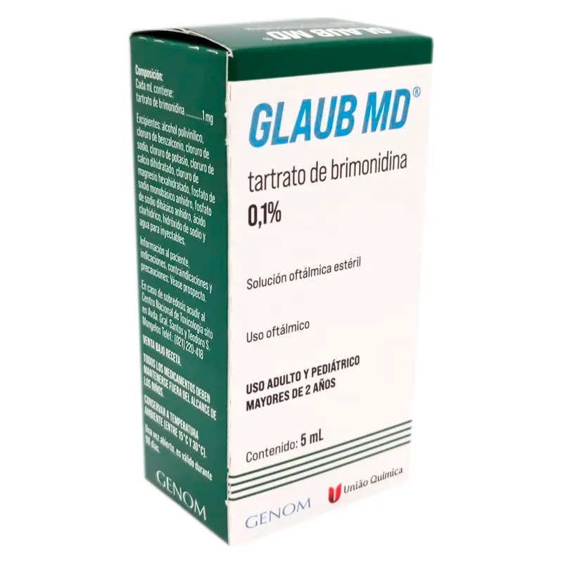 Glaub MB Tartrato de Brimonidina 0,1% - Solucion Oftalmica de 5 mL