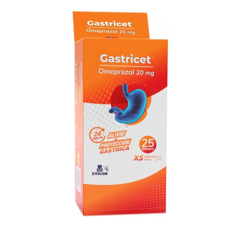 Gastricet Omeprazol 20 mg - Cont. 25 Blister