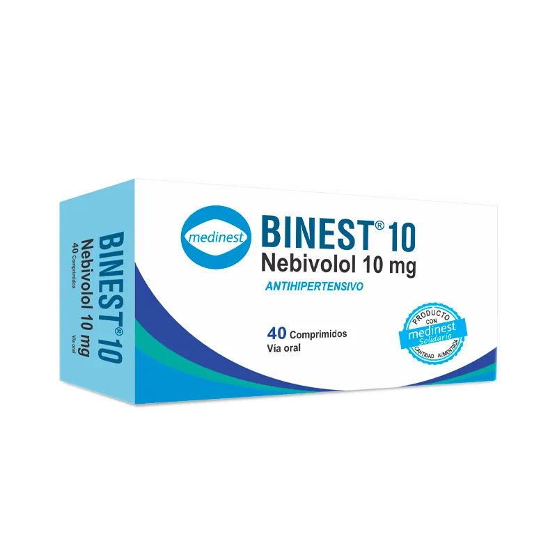 Binest Nebivolol 10 mg - Cont. 40 Comprimidos