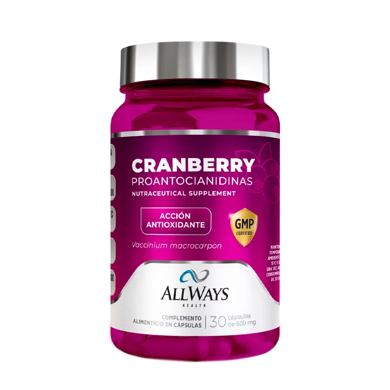 Suplemento Allways Cranberry 500 mg - Cont. 30 Capsulas