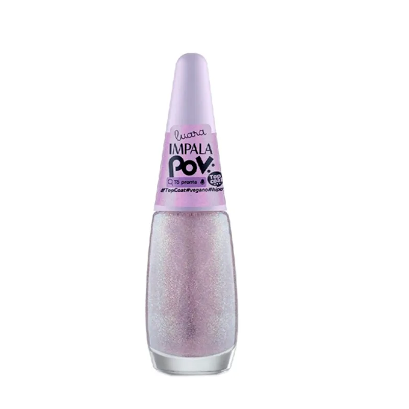 Esmalte Glitter Pov Top Coat To Pronta Impala