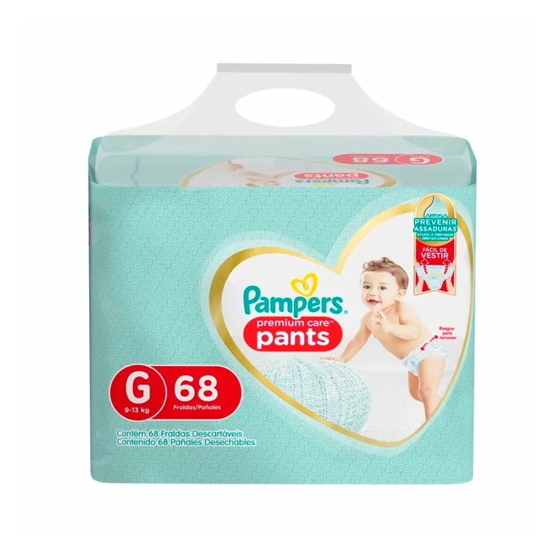 Pañales Premium Care Pants G Pampers - Cont.68 unidades