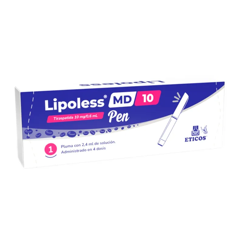 Lipoless MD Pen Tirzepatida 10 mg/0,6 ml - Cont. 1 Jeringa Prellenada