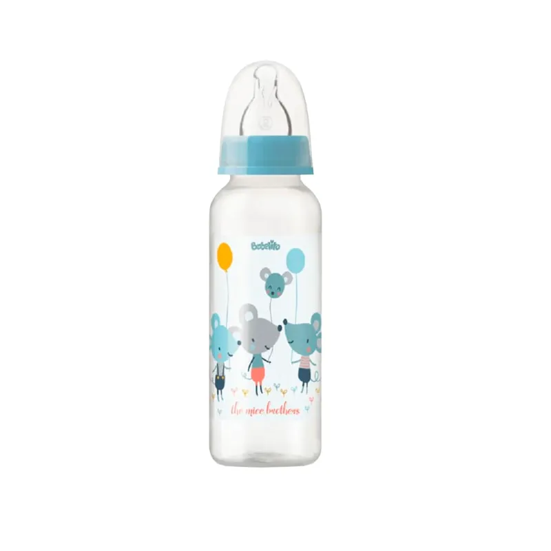 Biberon Tetina Silicona Tamaño 2 Celeste Babelito - Cont.250 mL