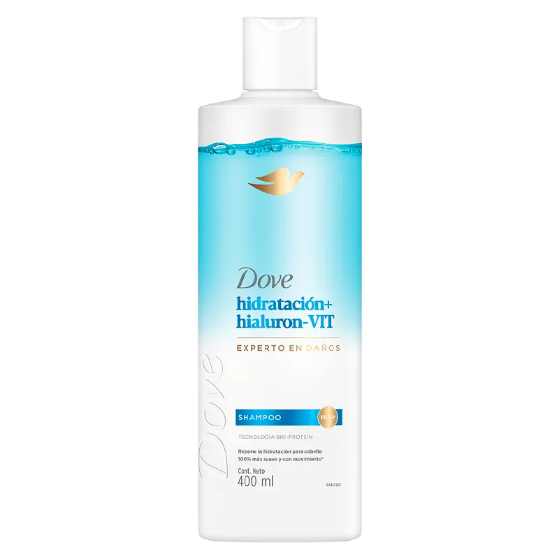 shampoo hidratacion + hialuron vit dove - cont. 400 ml