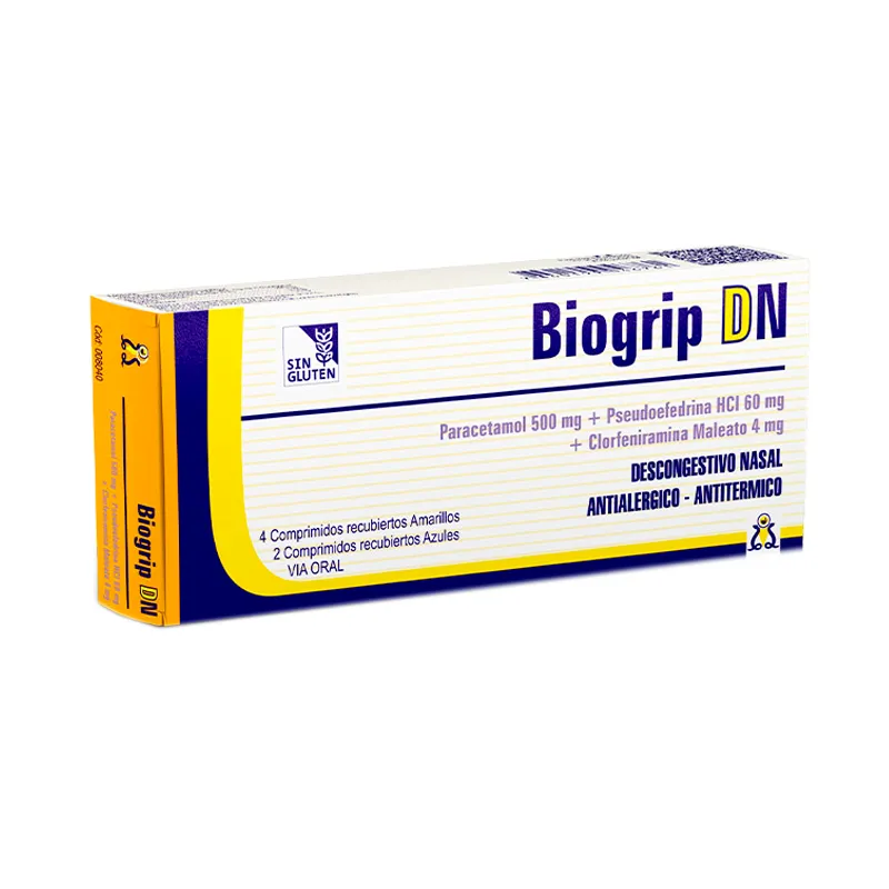 Biogrip DN Paracetamol 500 mg - Cont. 6 Comprimidos