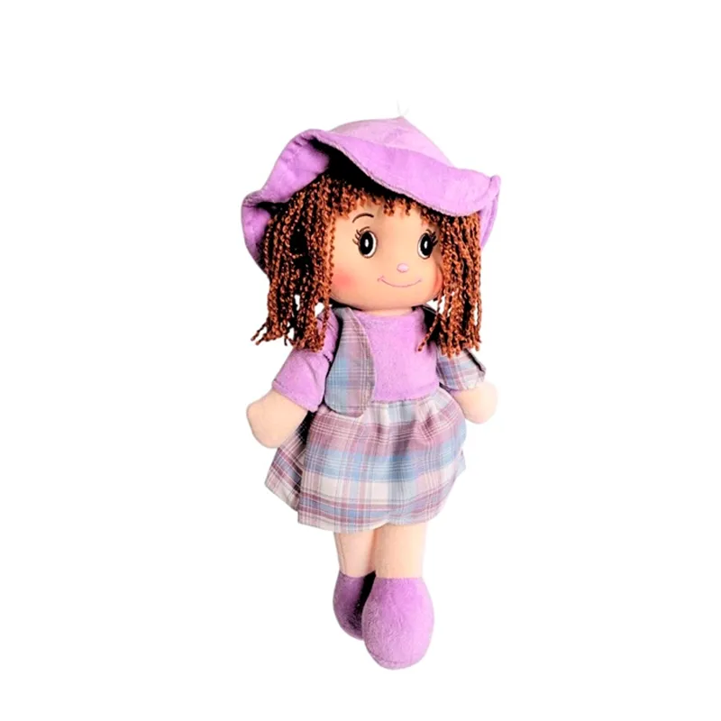muñeca de trapo con vestido colores varios texco - 1 unidad