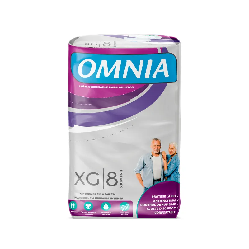 Pañal Para Adulto Extra Grande Omnia - Cont. 8 Unidades