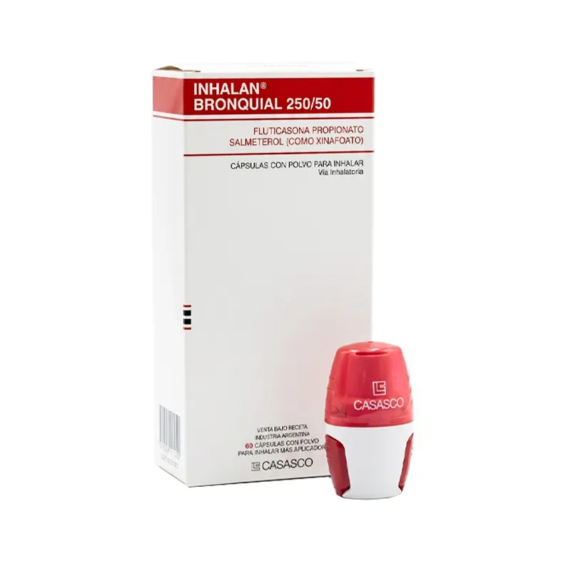 Inhalan Bronquial Fluticasona 250 mg Salmeterol 50 mg - 60 Capsulas