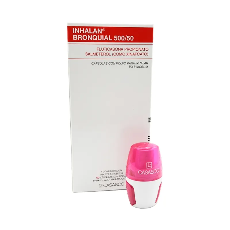 Inhalan Bronquial Fluticasona 500 mg Salmeterol 50 mg - 60 Capsulas