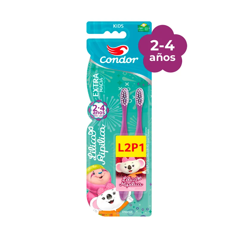 Cepillo Dental LR 2 a 4 Años Condor - Cont. 2 Unidades