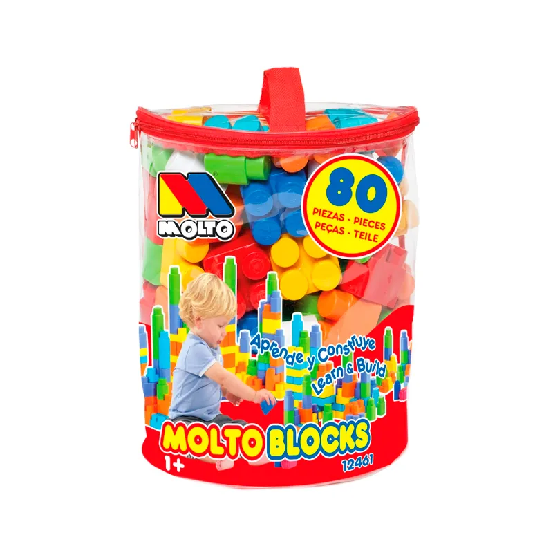 Molto Bolsa Bloques CJX - Cont. 80 Piezas