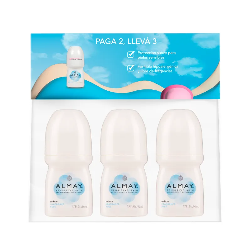 Pack Desodorante Almay Hipoalergenico - Cont. 3 Unidades