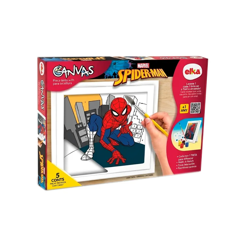 Lienzo Para Pintar Numerados Spider Man Elka - 1 Unidad