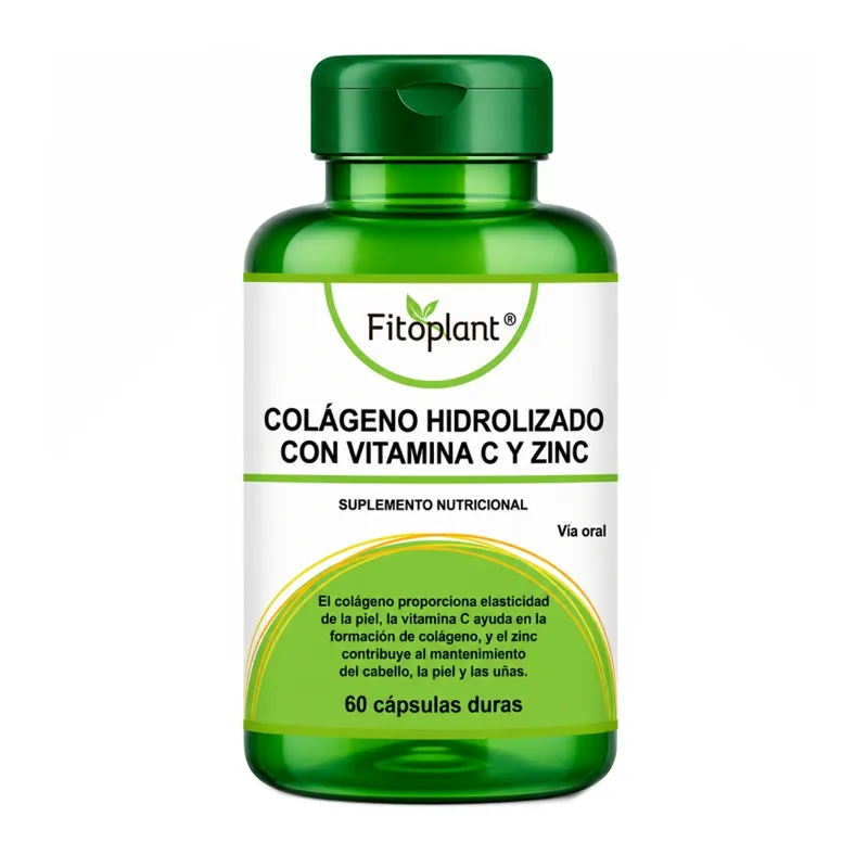 Colageno Hidrolizado con Vitamina C y Zinc Fitoplant - Cont. 60 Capsulas