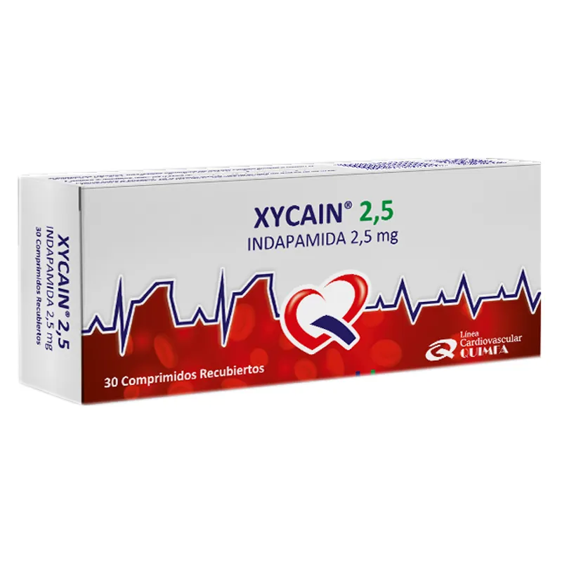 Xycain Indapamida 2,5 mg - Cont. 30 Comprimidos Recubiertos
