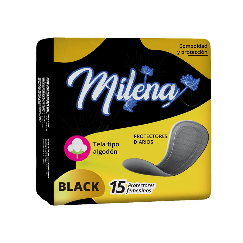 Protector Diario Black Fresh Milena - Cont. 15 Unidades