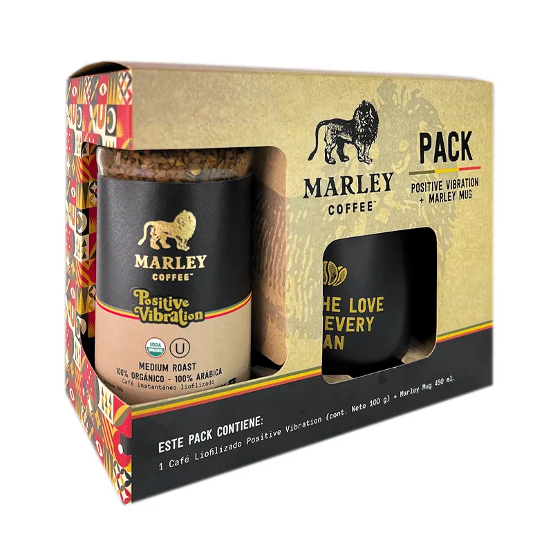 kit de positive vibration + taza marley coffee
