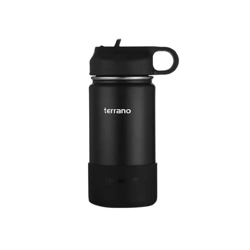 botella termica 350 ml kids bota + pico negro terrano