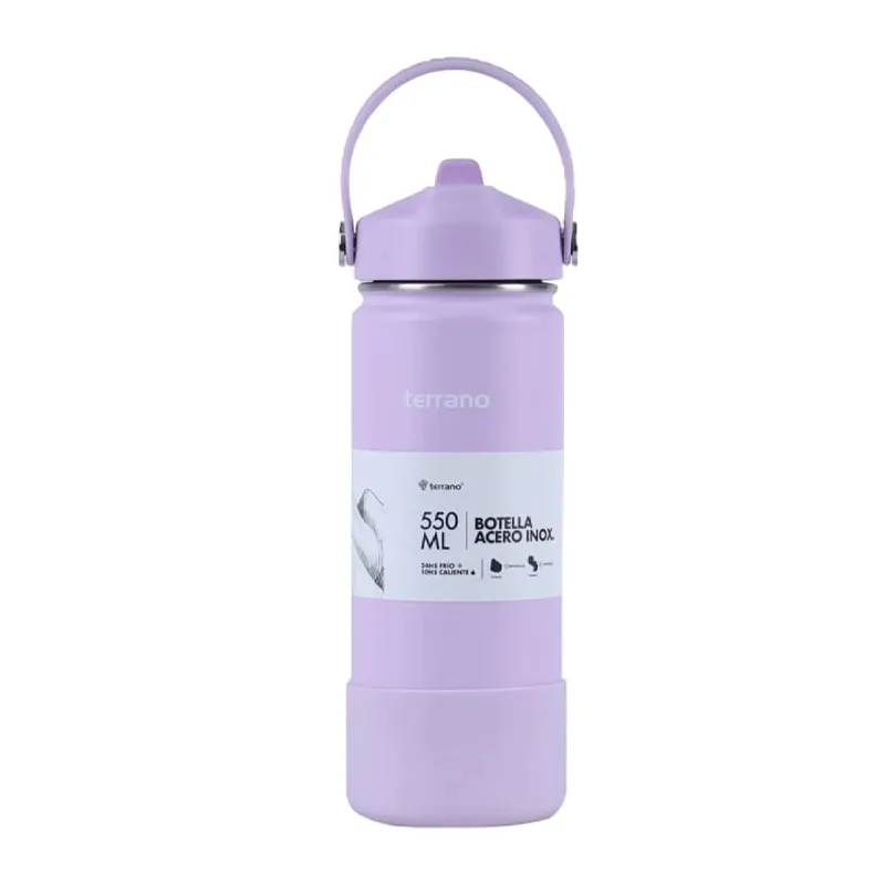 Botella Termica 550 ml Pico + Bota Lila Terrano