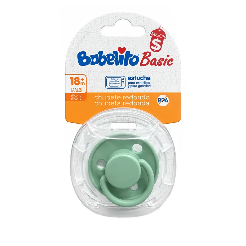 Chupete Redondo Silicona T3 Neutro Babelito - 1 Unidad