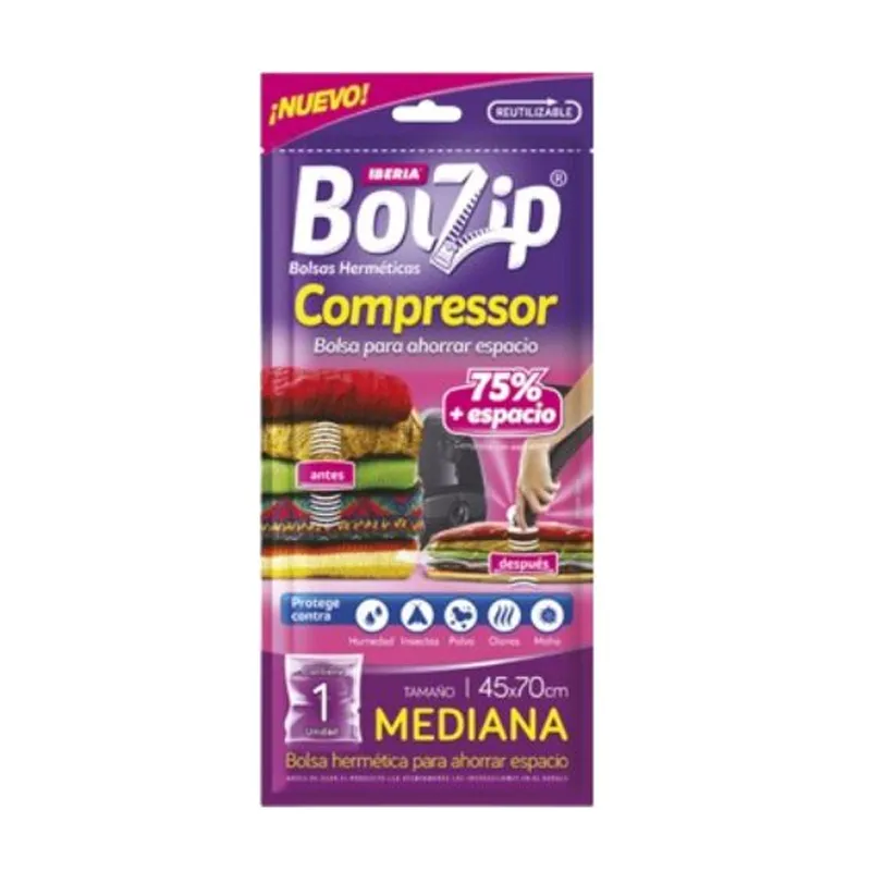 Bolzip Bolsas Compressor 45x70 Mediana Ibera - 1 Unidad