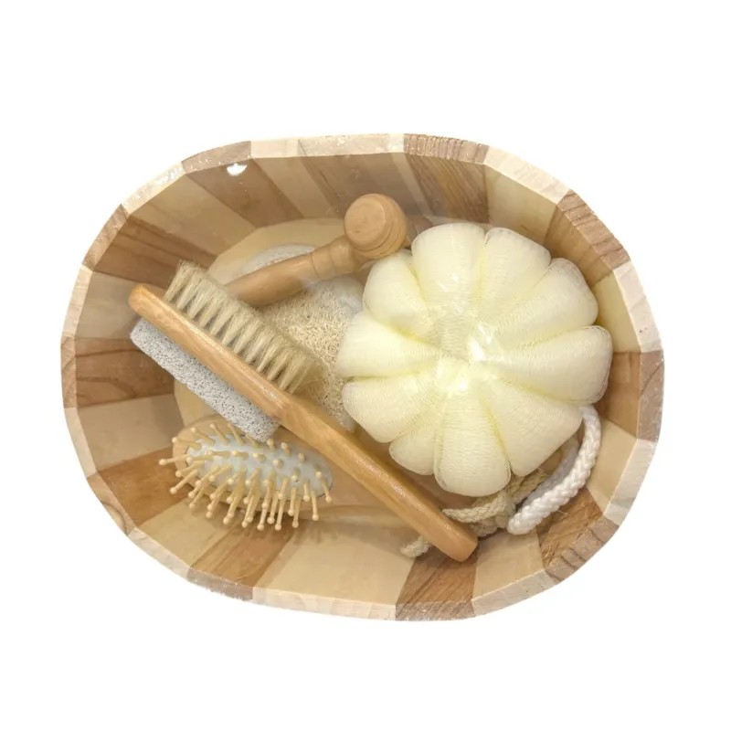 Juego Para Baño de Madera x5 Piezas Fuzion