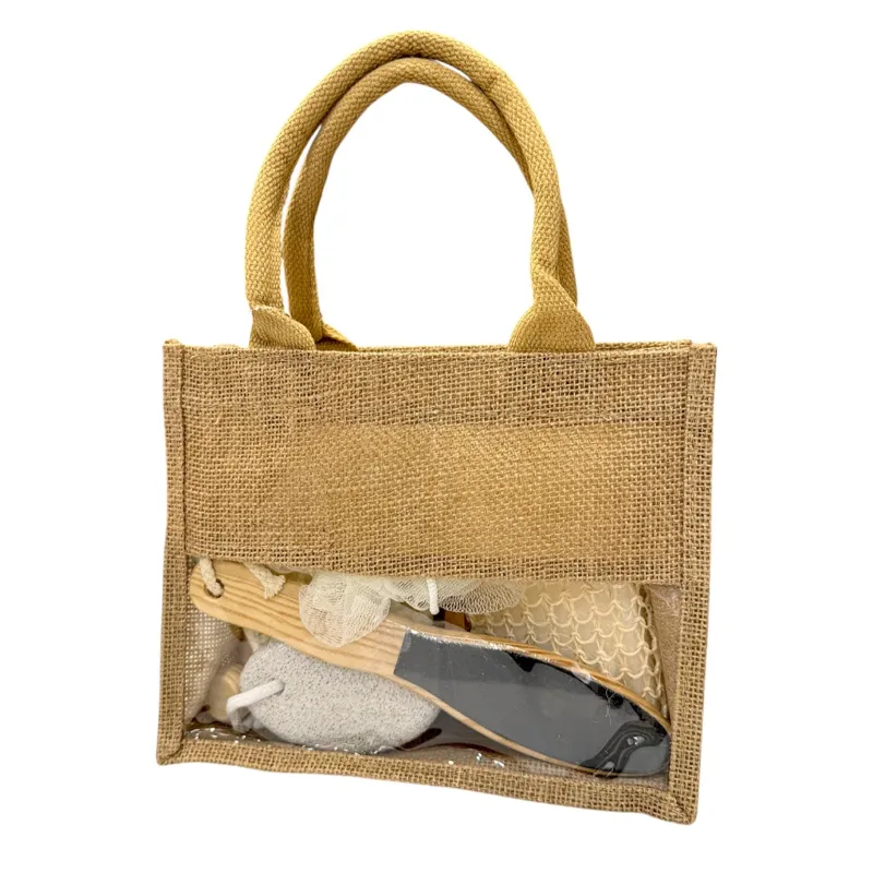 Set de Baño en Cartera de Bolsa Arpillera Fuzion