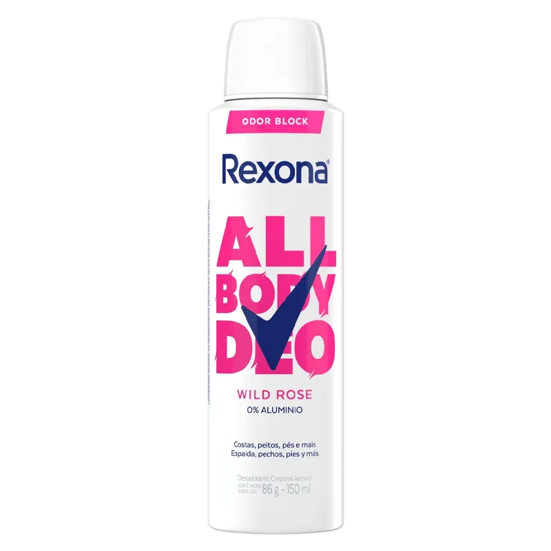 Desodorante All Body Deo Wild Rose Rexona - 150 mL