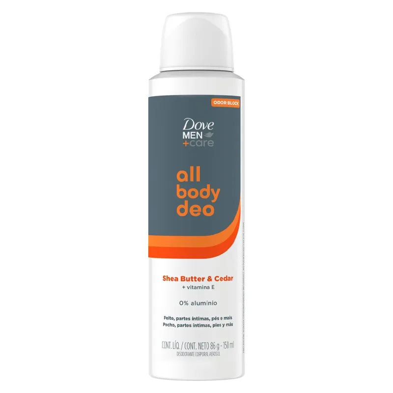 desodorante all body deo shea butter y cedar dove - 150 ml