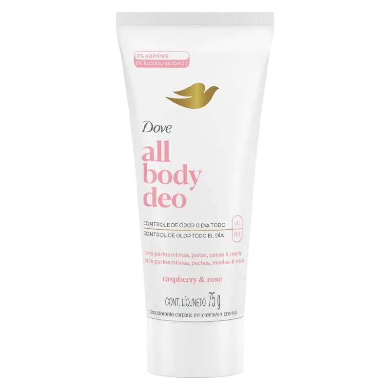 crema desodorante all body deo raspberry y rose dove - 75 gr