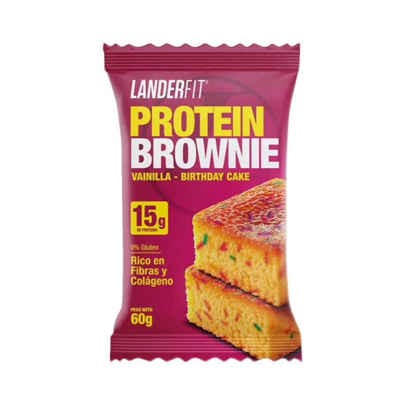 Brownie Sabor Birthday Cake Landerfit - Cont. 60 gr
