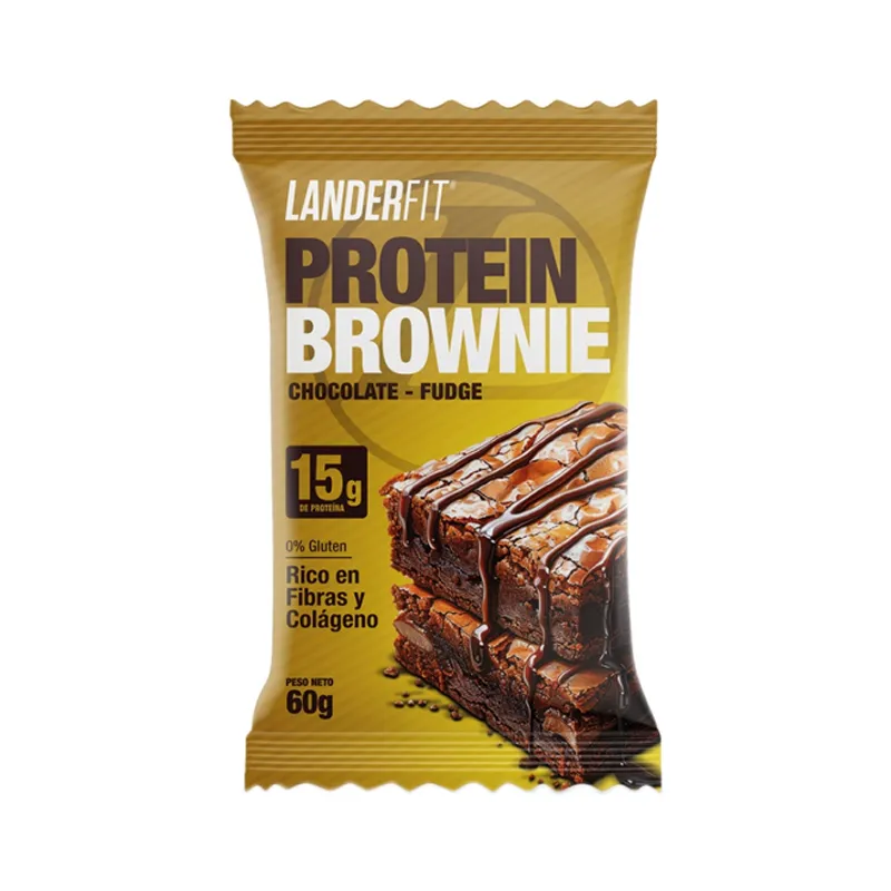 Brownie Sabor Chocolate Fudge Landerfit - Cont. 60 gr