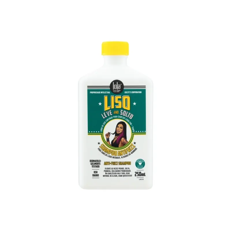 Liso Leve Shampoo Antifrizz Lola Cosmetic - Cont. 250 mL