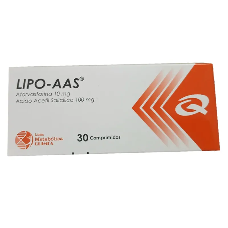 Lipo - AAS Atorvastatina Ácido Acetil Salicilico - Cont. 30 Comprimidos.