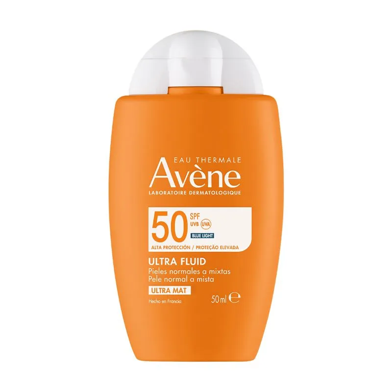 Protector Solar Ultra Fluido Sin Color Avene SPF 50 - Cont.50 mL