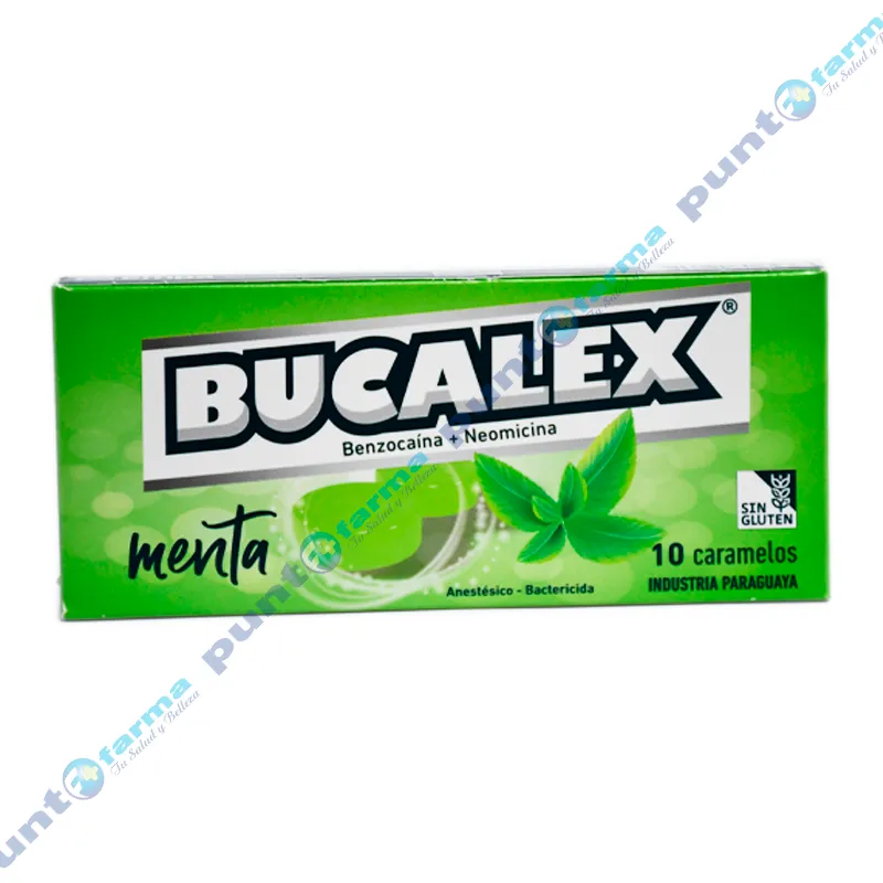 Caramelos Bucalex Menta Benzocaina  - Cont. 10 caramelos